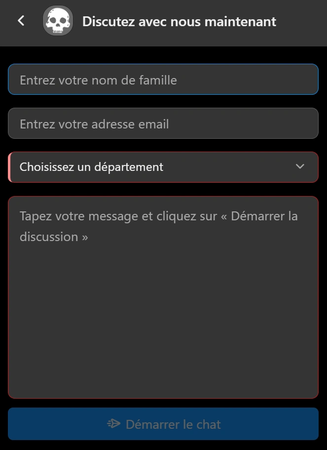 Support client de Captain Slots
